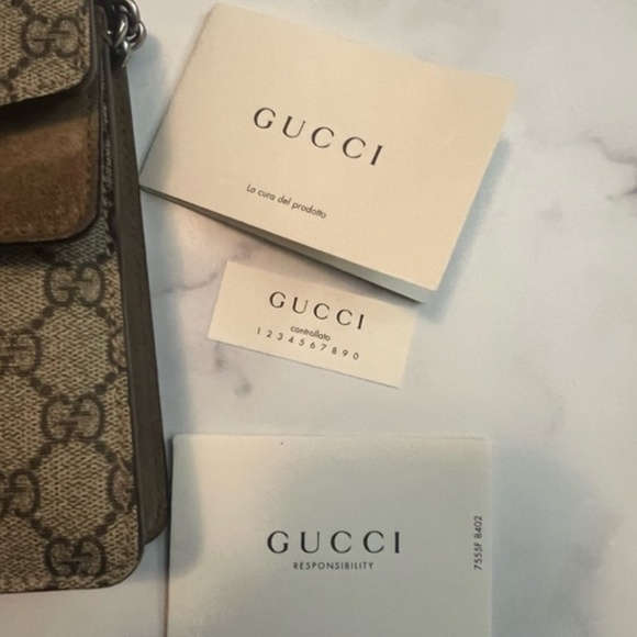 Gucci GG Monogram Mini Dionysus Shoulder Bag Taupe - Picture 7 of 11